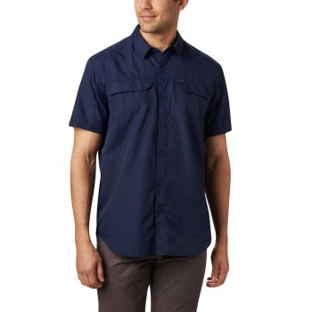 Columbia Silver Ridge 2.0 Short Sleeve, Camisa Azul Marino Para Hombre | 658239-YFV